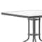 Flash Furniture Barker 31.5'' Silver Square Tempered Glass Metal Table TLH-073A-2-SV-GG - alternate 4